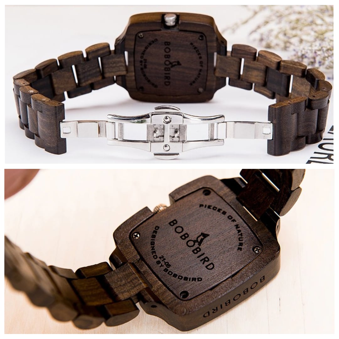 Fashionable Wood Square Watch【BJ0545】