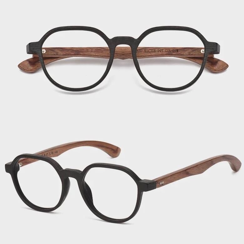 Wooden temple glasses - Wellington【BJ0198】