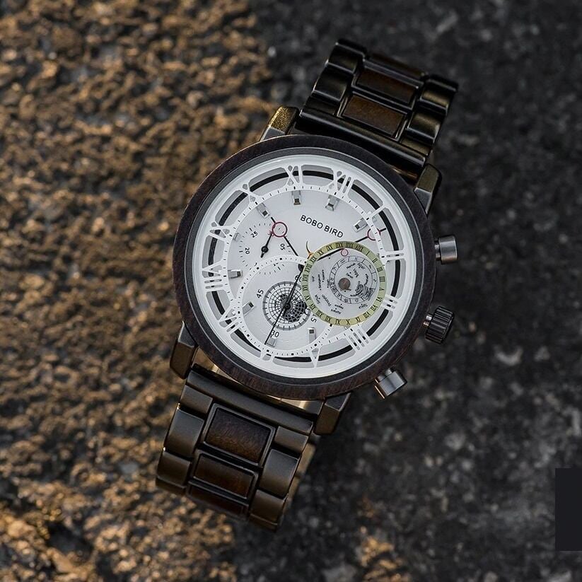 [5atm] Wooden watch - Sophisticated Space【BJ2208】