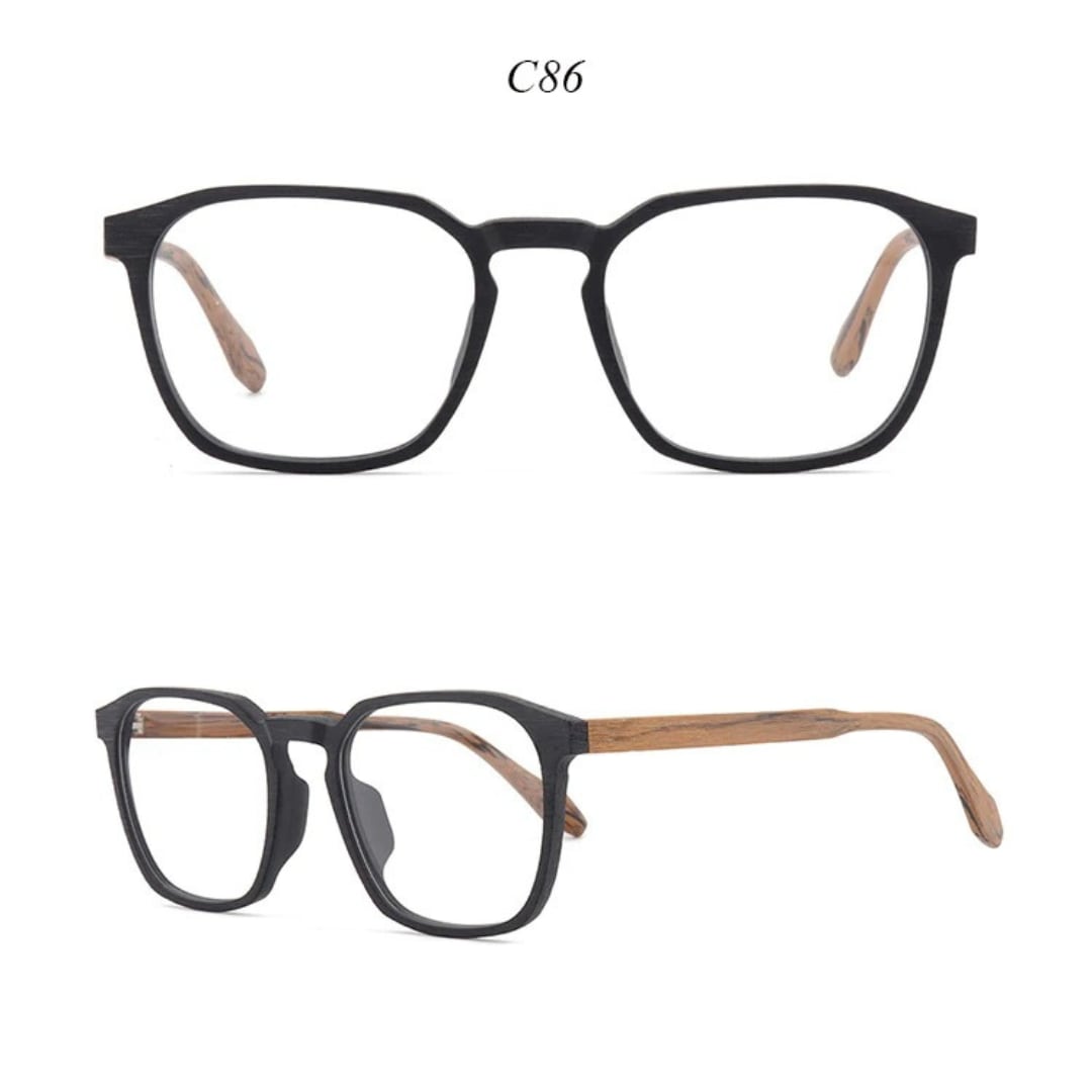 Wood Retro Square Glasses【BJ0509】